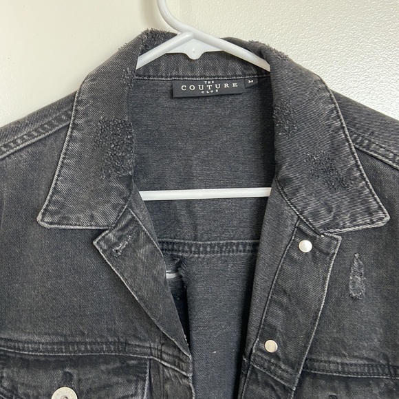 Black Oversized Jean Jacket - Picture 2 of 3